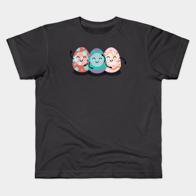 Funny Easter Eggs Kids T-Shirt by MarMi